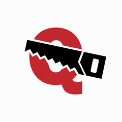 Saw Logo Design On Q Letter