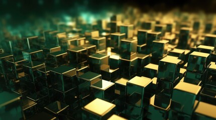 Obraz premium abstract cubes pattern background, made with generated ai