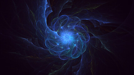 3D rendering abstract round light background