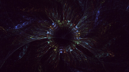 Fototapeta premium 3D rendering abstract multicolor fractal light background