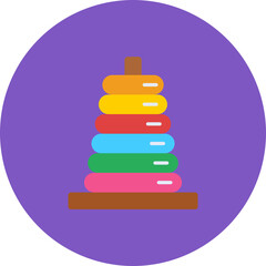 Stacker Multicolor Circle Flat Icon