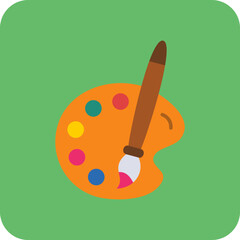 Color Palette Multicolor Round Corner Flat Icon