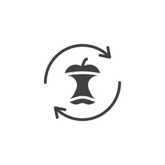 Organic waste vector icon