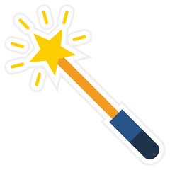 Magic Wand Sticker Icon