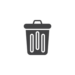 Garbage bin vector icon