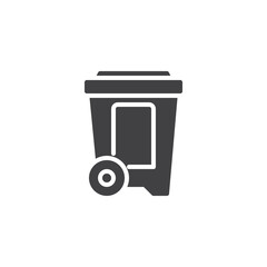Wheelie bin vector icon