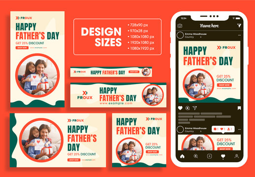 Happy Father's day Banner Design