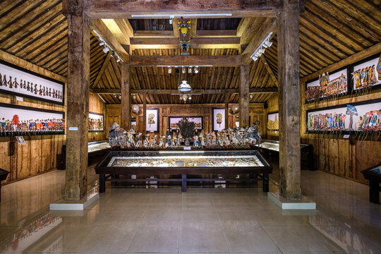 ubud, indonesia. 12th march, 2023: puppets and mask at House of Mask and Puppets museum in bali