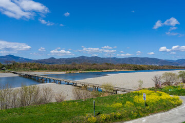 吉野川(川島潜水橋)　徳島県吉野川市～阿波市