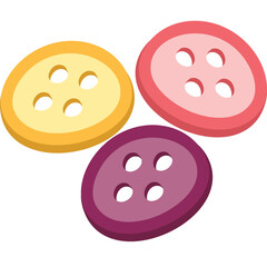 Three Different Color Buttons