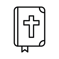 Obraz premium bible icon vector design template in white background