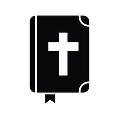 Fototapeta premium bible icon vector design template in white background
