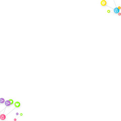 Social media marketing icons internet tags target