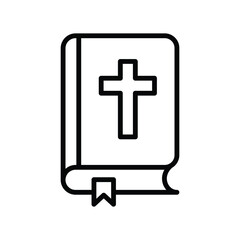 bible icon vector design template in white background