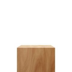 Square Wood  Podium stand product showcases. cosmetic products