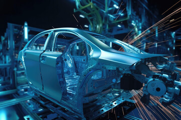 Car Manufacturing facility modern automation