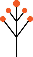 Hand Drawn Orange Flower
