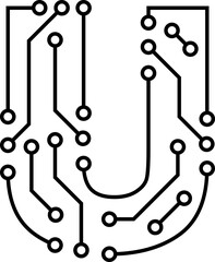 u letter technology icon © Jack Fotografo