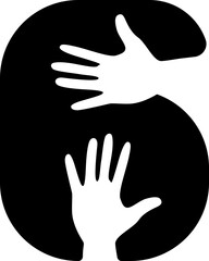 6 Letter includes Hand Icon