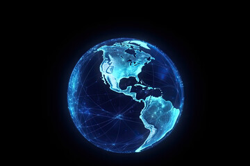 Obraz na płótnie Canvas Earth network satellites connected 