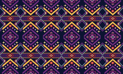 Ikat ethnic vector abstract beautiful art. Ikat seamless pattern for background,fabric,wrapping,clothing,wallpaper,Batik,carpet,embroidery style
