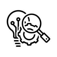 Black icon for Research and development