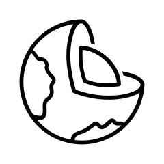 Black line icon for Core