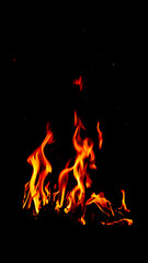 flaming flames on a black background