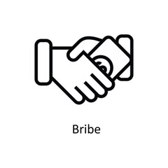 Bribe Vector  outline Icons. Simple stock illustration stock