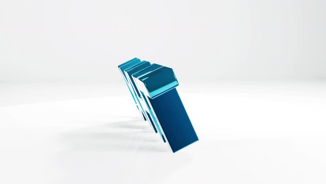 3d text thx on white animation motion graphics background