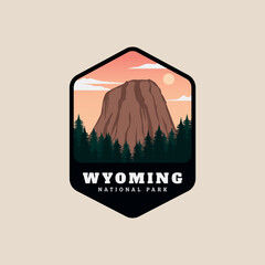 national park logo vintage vector symbol illustration design