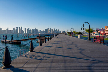 Doha, Qatar - April 04, 203: Old Doha port redevelopment into Mina district Box Park Doha Qatar