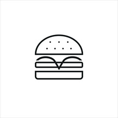 letter v burger logo for food.