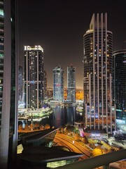 night view towers