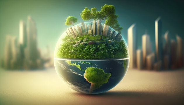 green planet earth , Generative Ai