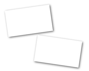 Blank White Business Cards on Transparent Background