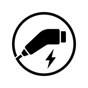 Charger connector icon, Electric car charging plug sign, Vector illustration