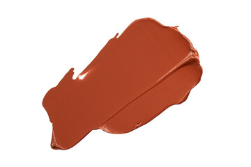 Realistic brown cosmetic cream isolated