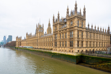 Fototapeta na wymiar Houses of the British Parliament and Big Ben, London