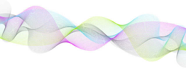 Abstract colorful lines background. Blending gradient colors. Digital frequency track equalizer. Abstract frequency sound wave lines and twisted curve lines background. Vector illustration.
