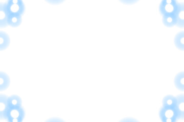 水色の明るい光のフレーム素材(透過)