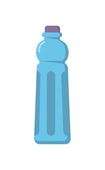 Concept Water bottle 0,75. This vector illustration features a flat design of a 0.75 liter water bottle. Perfect for use in scenes related to health, fitness, or hydration. Vector illustration.