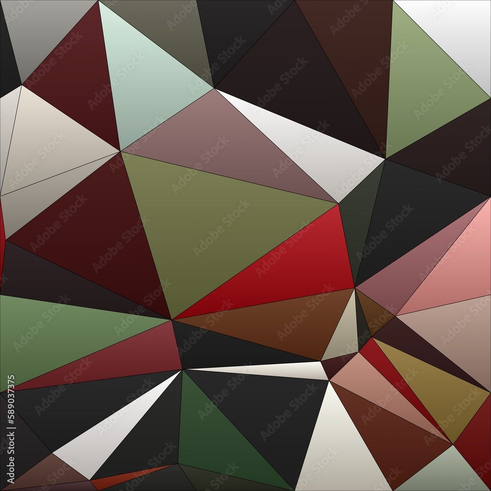 Wall mural colorful triangles pattern with a rough texture background. background texture wall and have copy sp