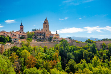 Fototapeta na wymiar Segovia Cathedral view, Spain 