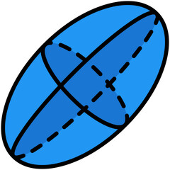ellipsoid outline color icon