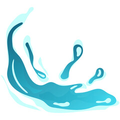 Fototapeta premium Water Splash Illustration 06