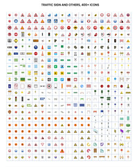 traffic sign and others in vector, 400+ icons