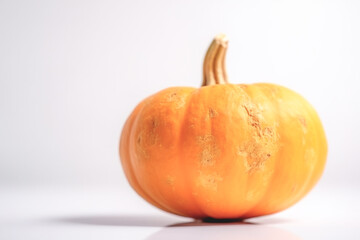 Close up of Squash on white background with copy space. Healthy vegan vegetarian food concept