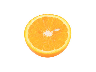 orange yellow fresh fruit isolated on transparent png