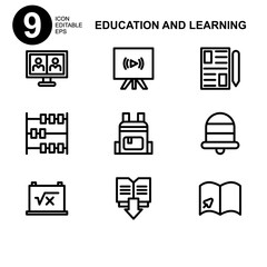 learning and education icon or logo isolated sign symbol vector illustration - Collection of high quality black style vector icons 
